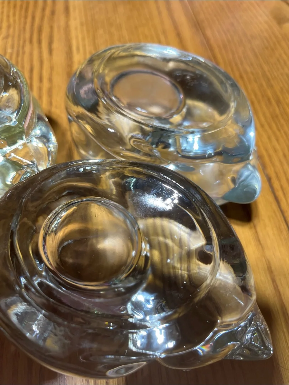 Vintage Smoke Glass Votive Holders - Set of 3
